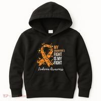 My Daughter’s Fight Is My Fight Leukemia Awareness Kids Hoodie thumb 0
