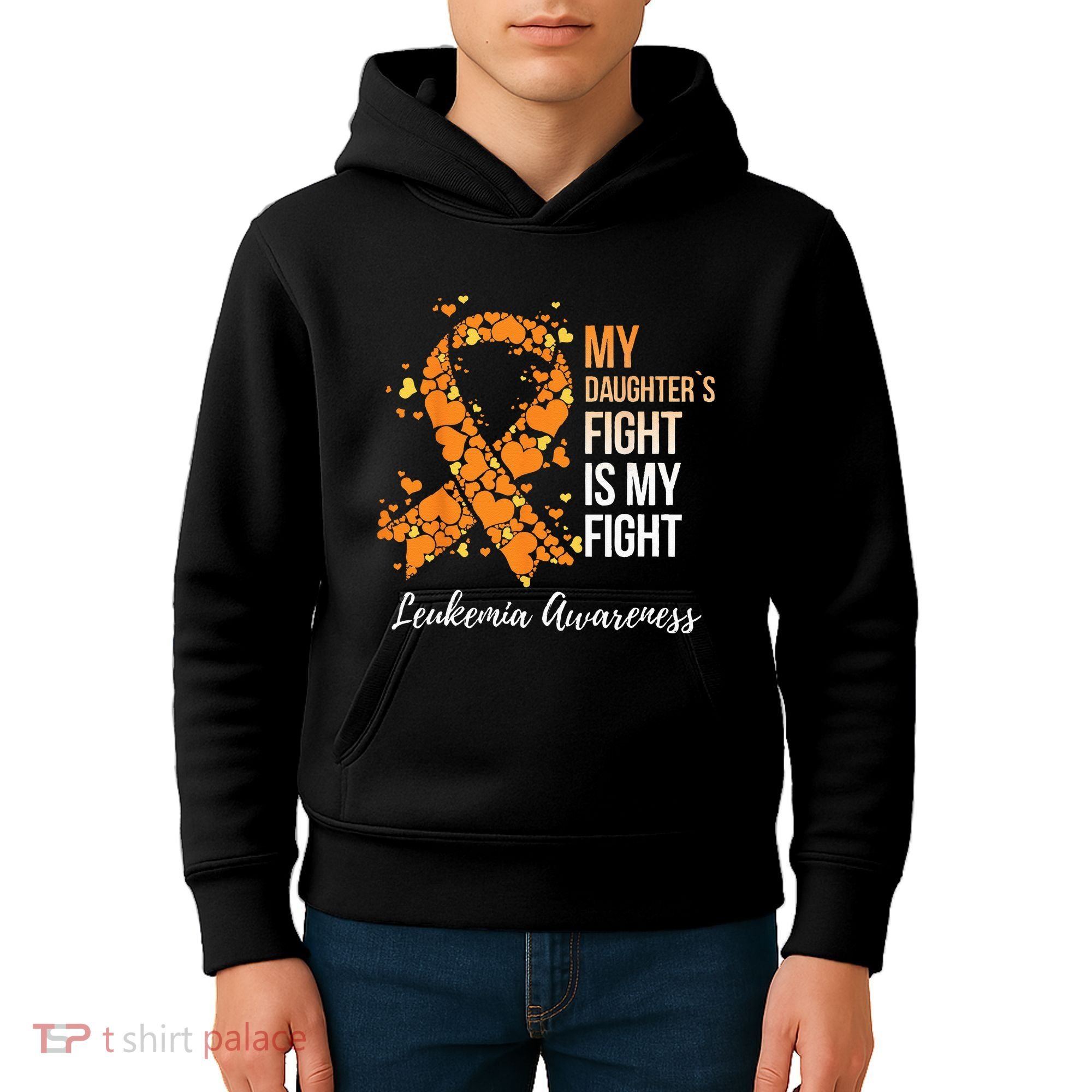 My Daughter’s Fight Is My Fight Leukemia Awareness Kids Hoodie