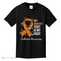 My Daughter’s Fight Is My Fight Leukemia Awareness Kids T-Shirt thumb 0