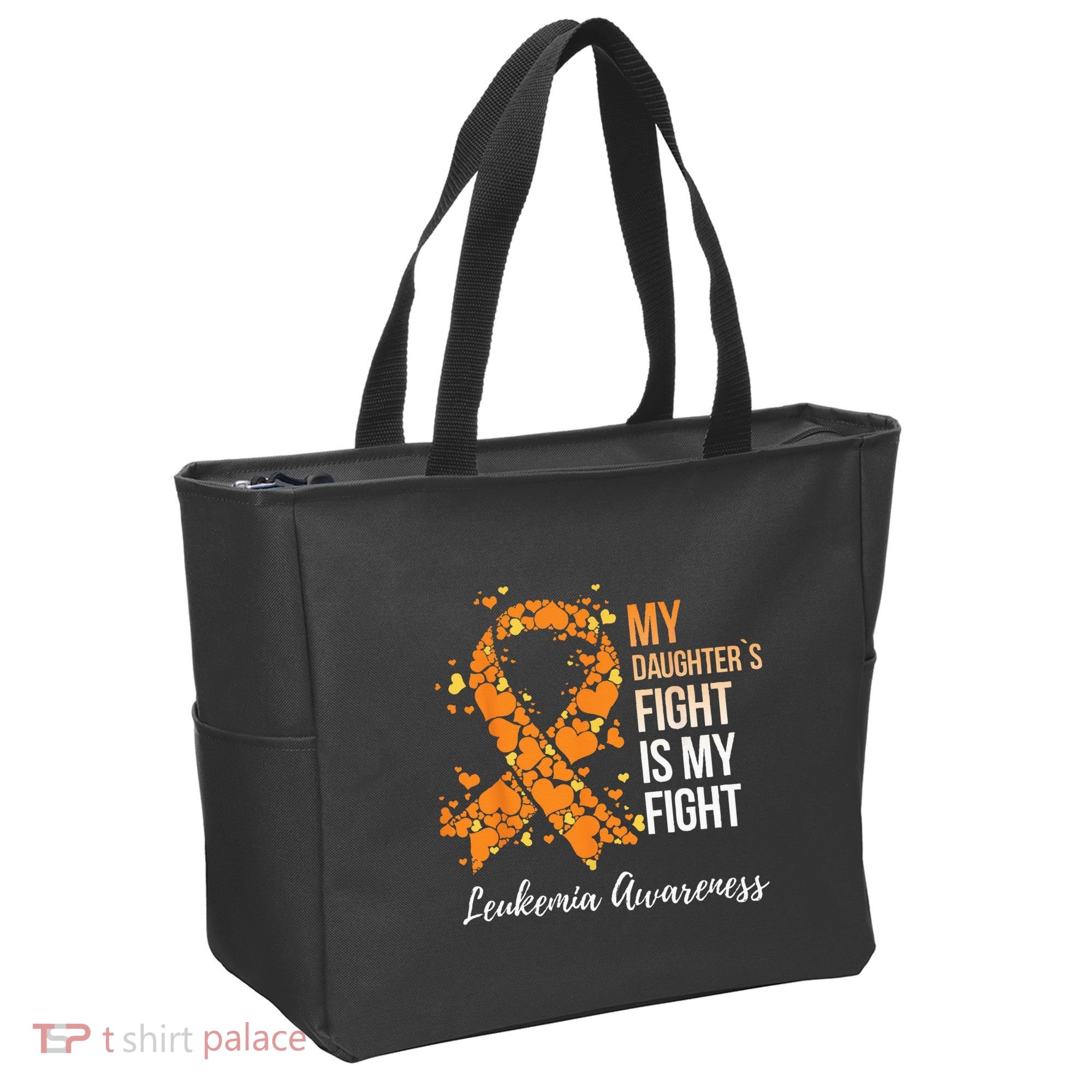 My Daughter’s Fight Is My Fight Leukemia Awareness Tote Bag