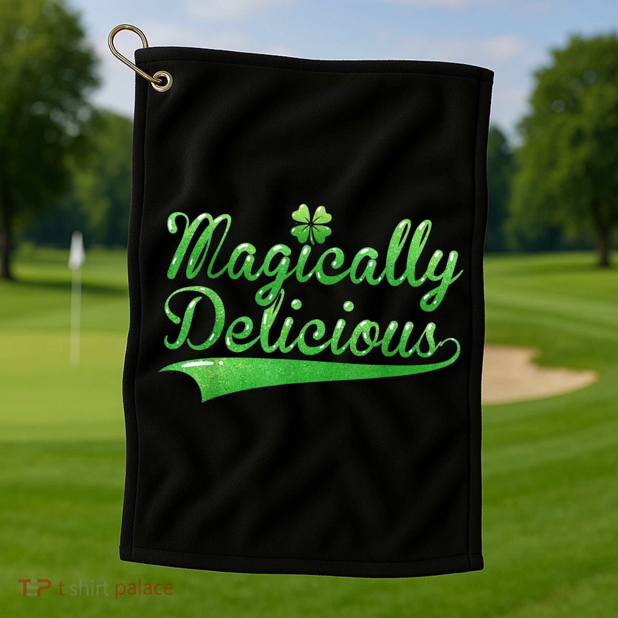 Magically Delicious Funny Irish St Patrick's Day Women Golf Towel