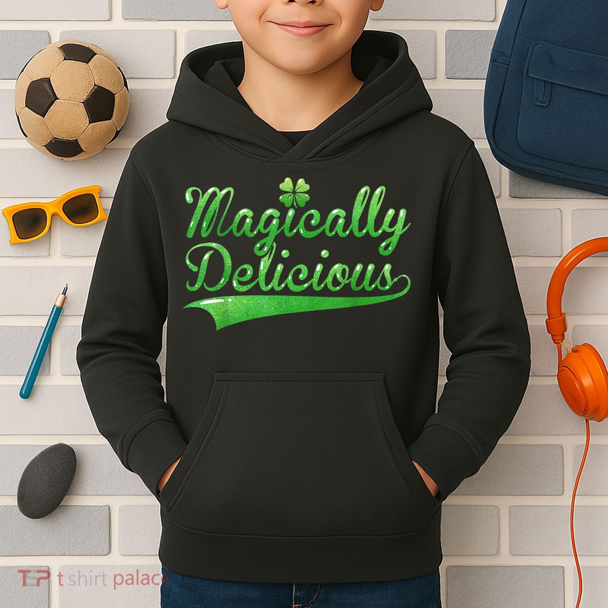 Magically Delicious Funny Irish St Patrick's Day Women Kids Hoodie