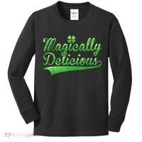 Magically Delicious Funny Irish St Patrick's Day Women Kids Long Sleeve Shirt thumb 0