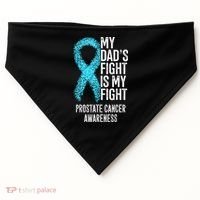 My Dads Fight Is My Fight Prostate Cancer Awareness USA-Made Doggie Bandana thumb 0