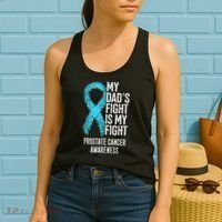 My Dads Fight Is My Fight Prostate Cancer Awareness Women's Tank Top thumb 2
