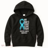 My Dads Fight Is My Fight Prostate Cancer Awareness Kids Hoodie thumb 0