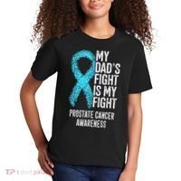 My Dads Fight Is My Fight Prostate Cancer Awareness Kids T-Shirt thumb 2