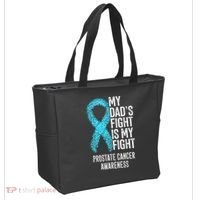 My Dads Fight Is My Fight Prostate Cancer Awareness Tote Bag thumb 2