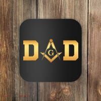Masonic Dad Fathers Day Gift Freemason Coaster thumb 0