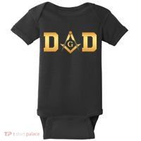 Masonic Dad Fathers Day Gift Freemason Baby Bodysuit thumb 0