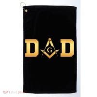 Masonic Dad Fathers Day Gift Freemason Golf Towel thumb 0