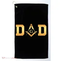 Masonic Dad Fathers Day Gift Freemason Golf Towel thumb 0