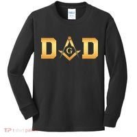 Masonic Dad Fathers Day Gift Freemason Kids Long Sleeve Shirt thumb 0
