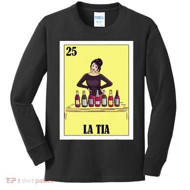 Mexican Design For Aunt La Tia Kids Long Sleeve Shirt
