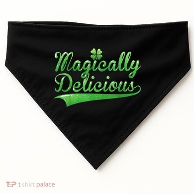 Magically Delicious Funny Irish St Patrick's Day Wo USA-Made Doggie Bandana