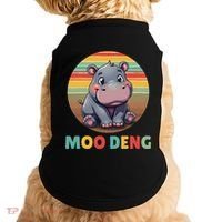 Moo Deng Funny Hippopotamus Apparel Baby Hippo Meme Doggie Tank thumb 0