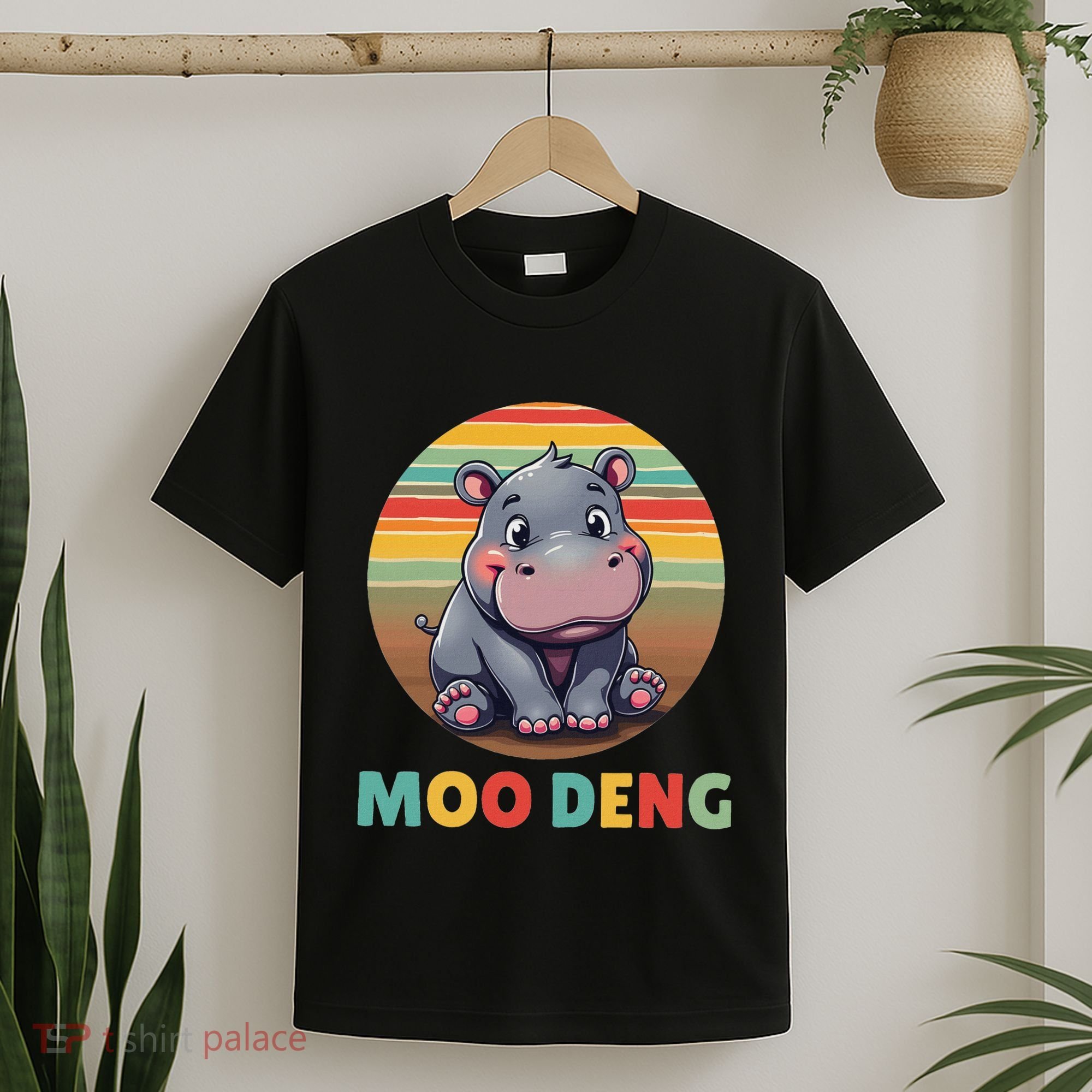 Moo Deng Funny Hippopotamus Apparel Baby Hippo Meme T-Shirt