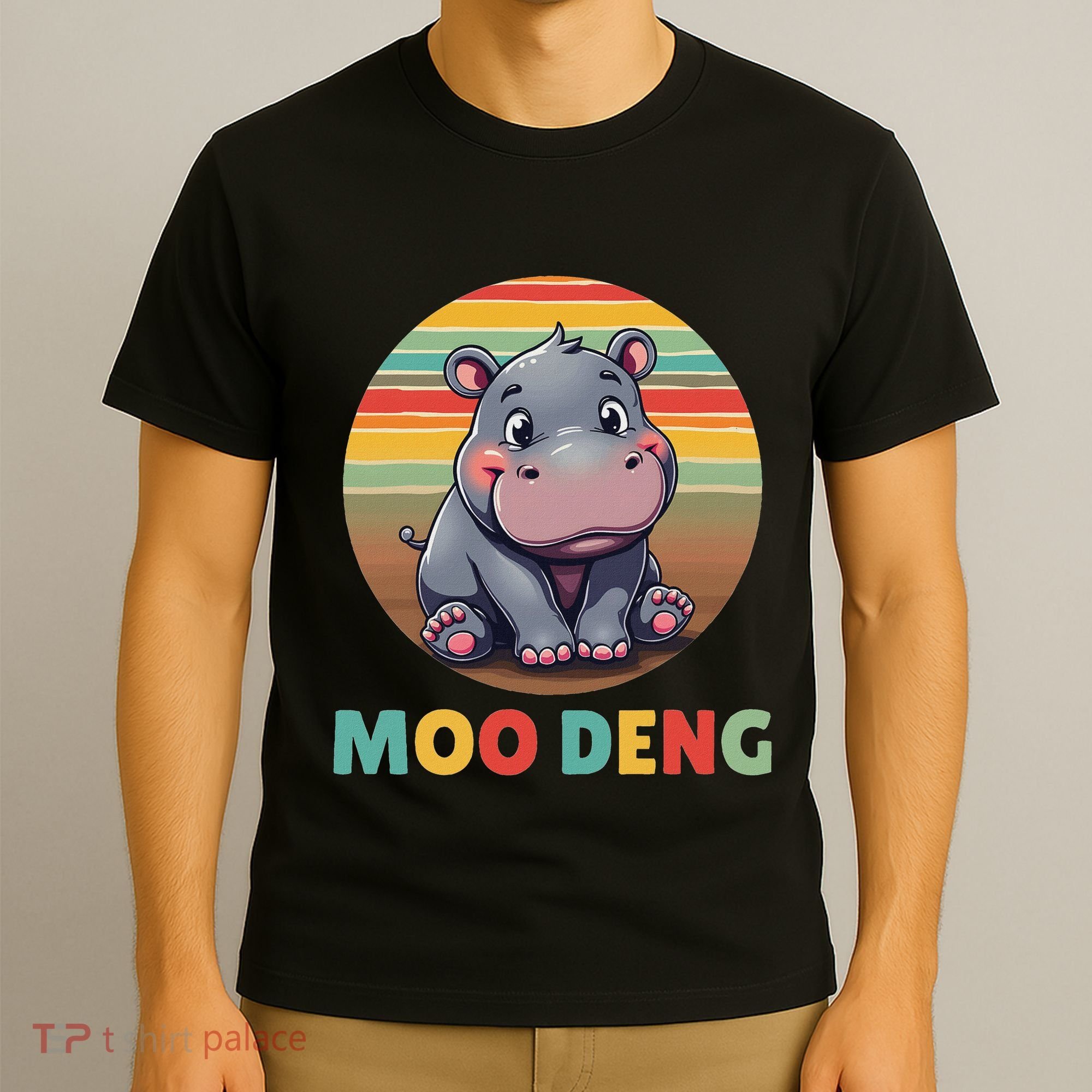 Moo Deng Funny Hippopotamus Apparel Baby Hippo Meme T-Shirt