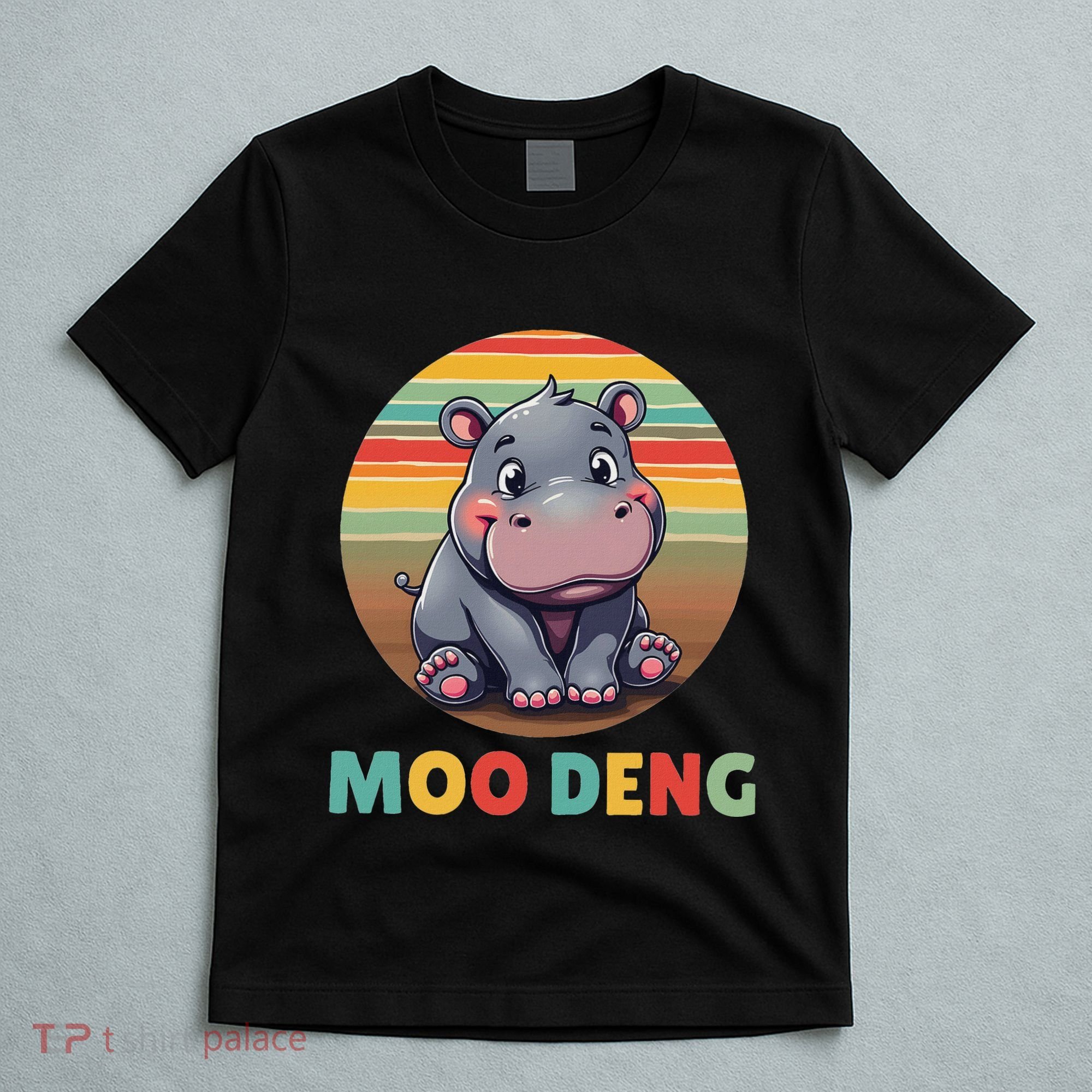 Moo Deng Funny Hippopotamus Apparel Baby Hippo Meme T-Shirt