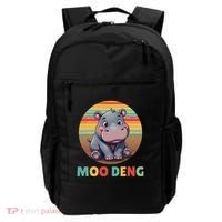 Moo Deng Funny Hippopotamus Apparel Baby Hippo Meme Backpack thumb 0