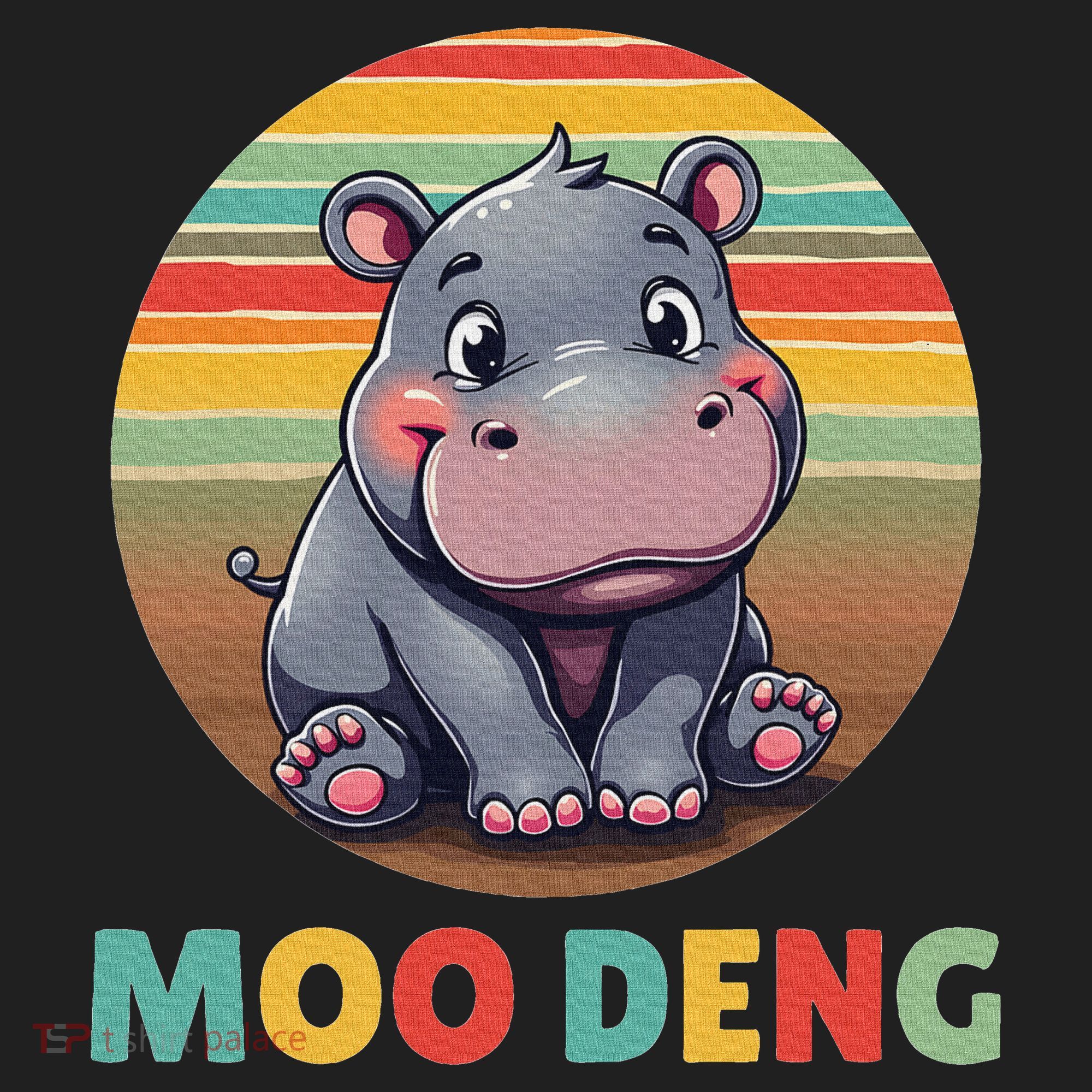Moo Deng Funny Hippopotamus Apparel Baby Hippo Meme Beanie
