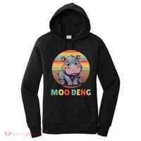 Moo Deng Funny Hippopotamus Apparel Baby Hippo Meme Women's Hoodie thumb 0