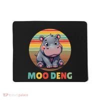 Moo Deng Funny Hippopotamus Apparel Baby Hippo Meme Mousepad thumb 0