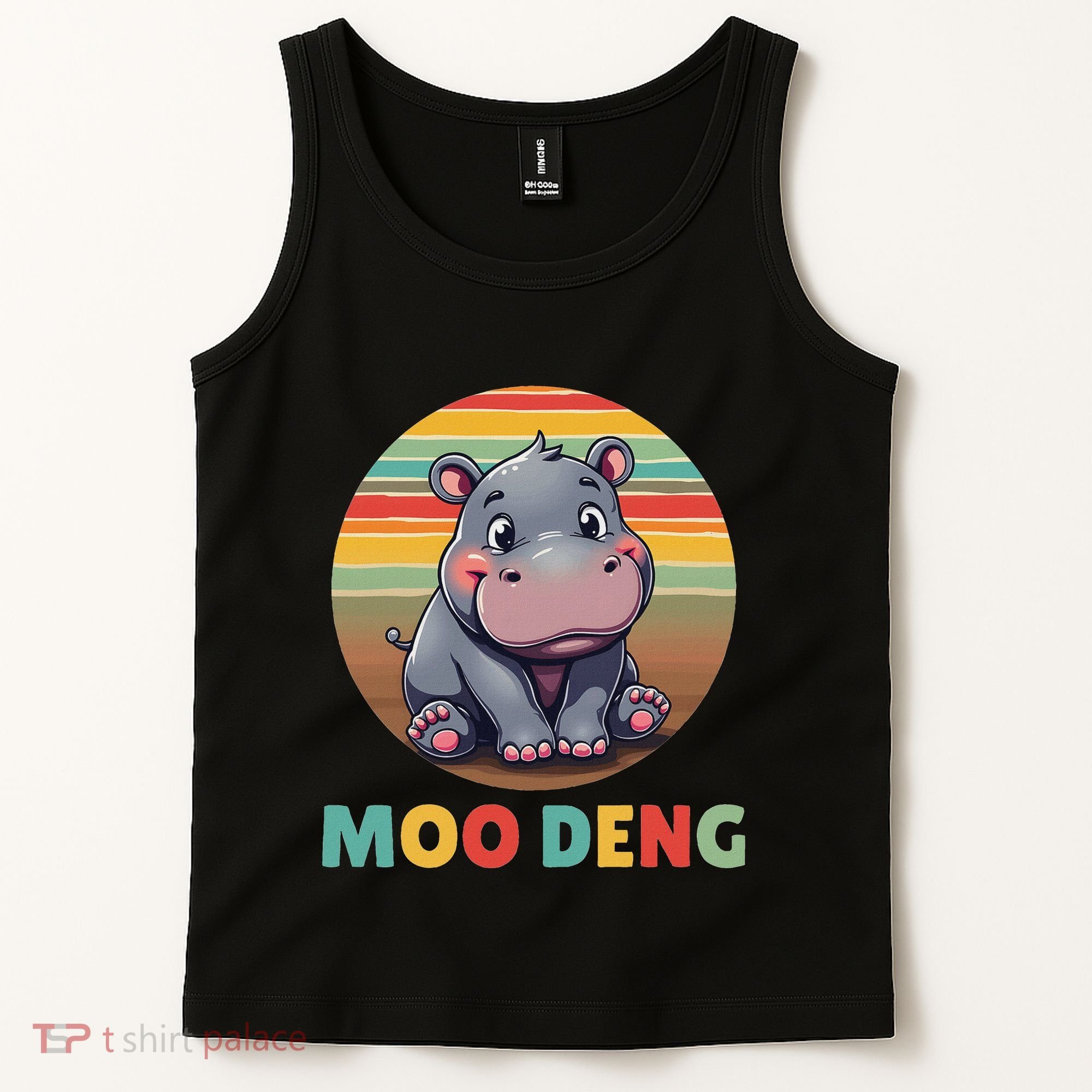 Moo Deng Funny Hippopotamus Apparel Baby Hippo Meme Tank Top