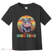 Moo Deng Funny Hippopotamus Apparel Baby Hippo Meme Toddler T-Shirt thumb 0