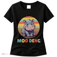 Moo Deng Funny Hippopotamus Apparel Baby Hippo Meme Women's T-Shirt thumb 0