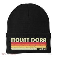 Mount Dora Fl Florida Funny City Home Roots Gift Retro 80s Beanie thumb 0