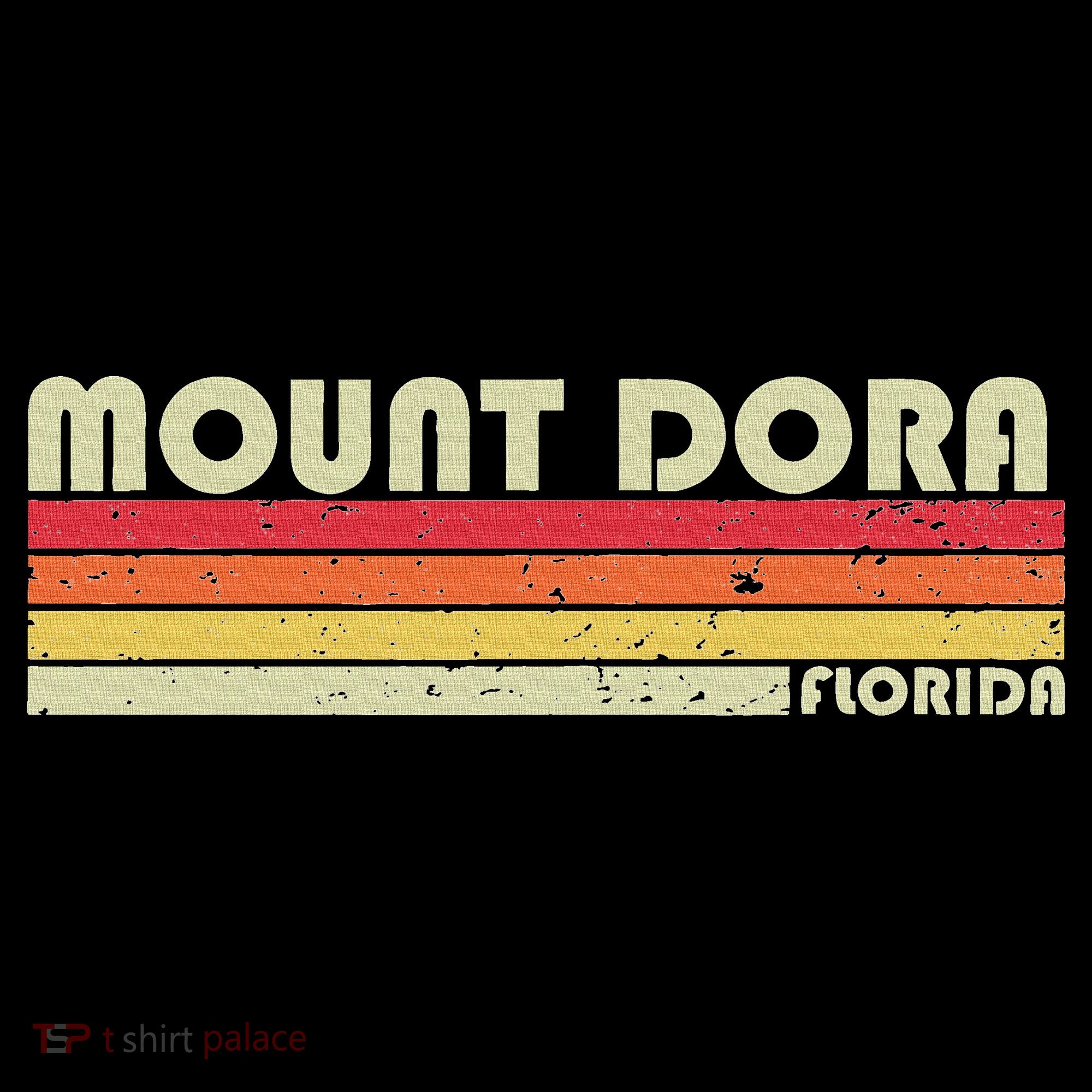 Mount Dora Fl Florida Funny City Home Roots Gift Retro 80s Women's Hoodie