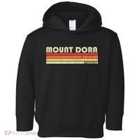 Mount Dora Fl Florida Funny City Home Roots Gift Retro 80s Toddler Hoodie thumb 0