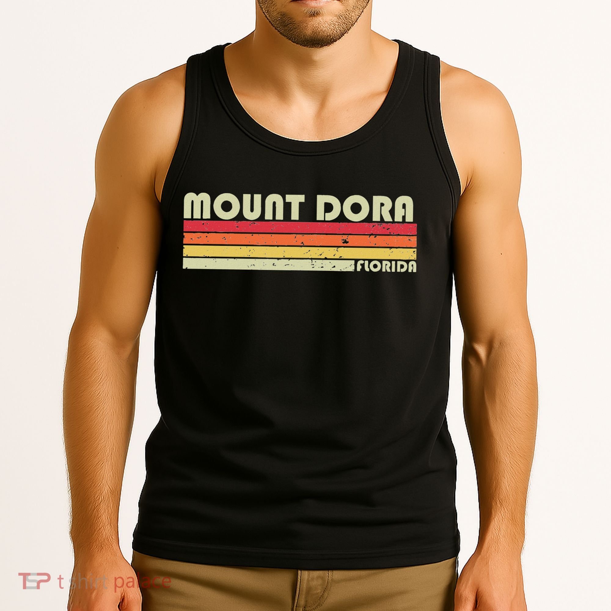 Mount Dora Fl Florida Funny City Home Roots Gift Retro 80s Tank Top