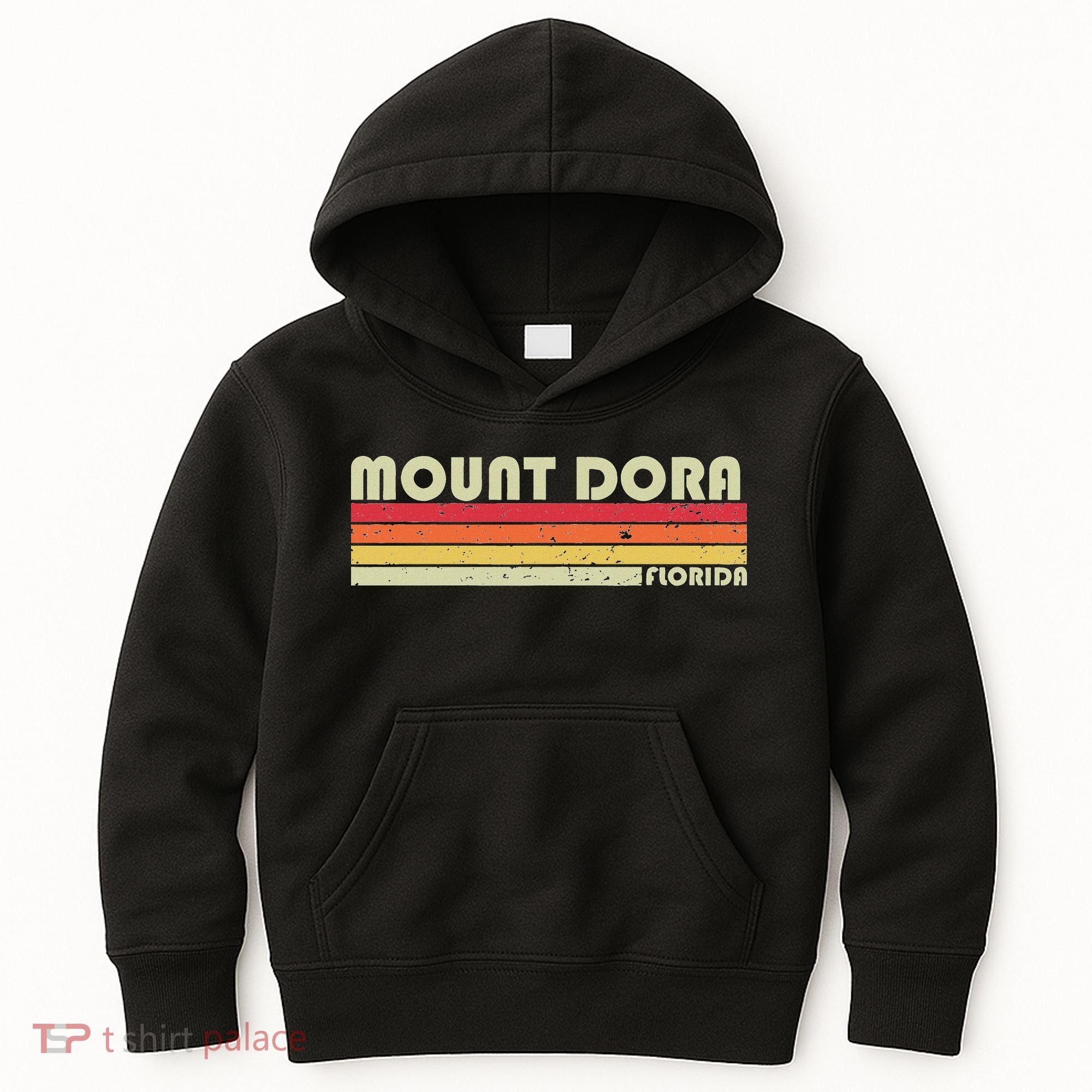 Mount Dora Fl Florida Funny City Home Roots Gift Retro 80s Kids Hoodie