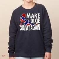 Make Dixie Great Again Civil War Flag Women's Sweatshirt thumb 0