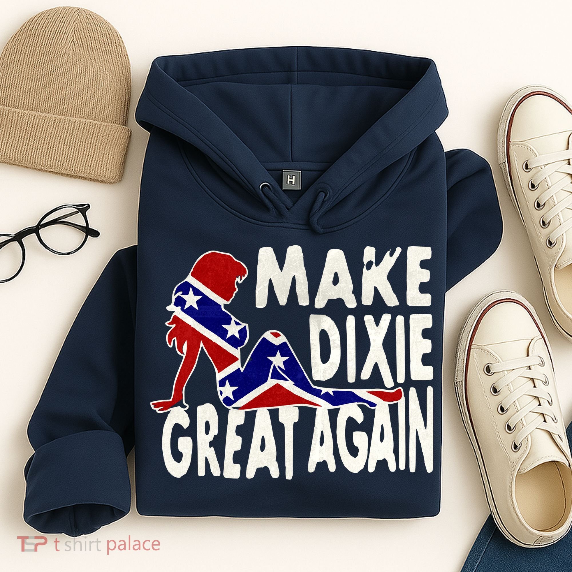 Make Dixie Great Again Civil War Flag Hoodie