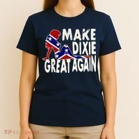 Make Dixie Great Again Civil War Flag T-Shirt thumb 4