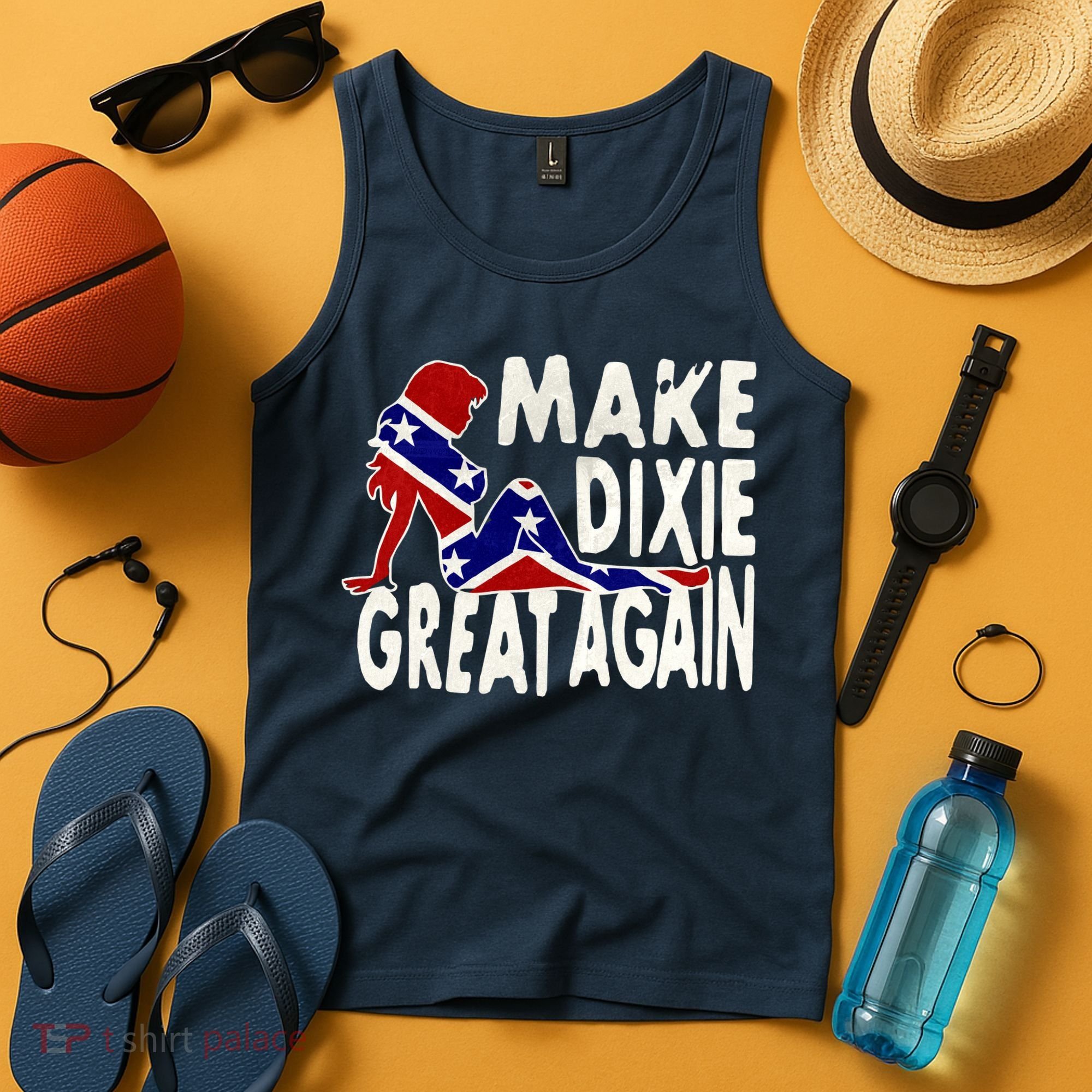 Make Dixie Great Again Civil War Flag Tank Top