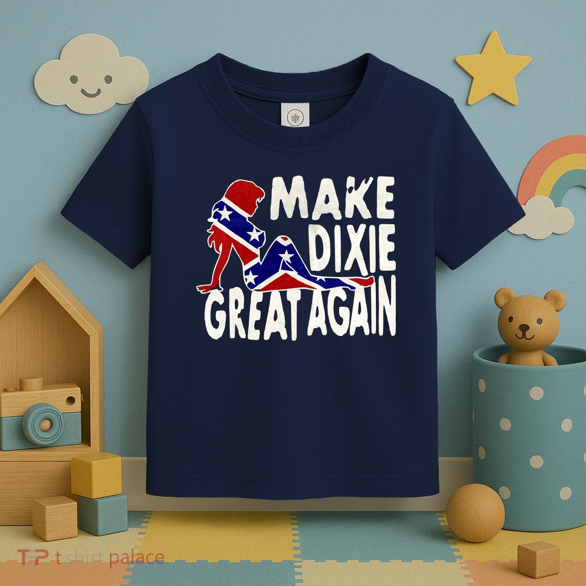 Make Dixie Great Again Civil War Flag Toddler T-Shirt