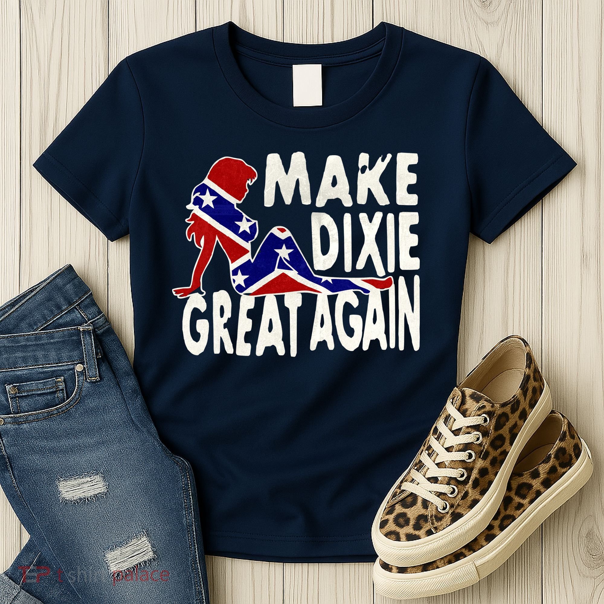 Make Dixie Great Again Civil War Flag Women's T-Shirt