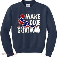 Make Dixie Great Again Civil War Flag Kids Sweatshirt thumb 0