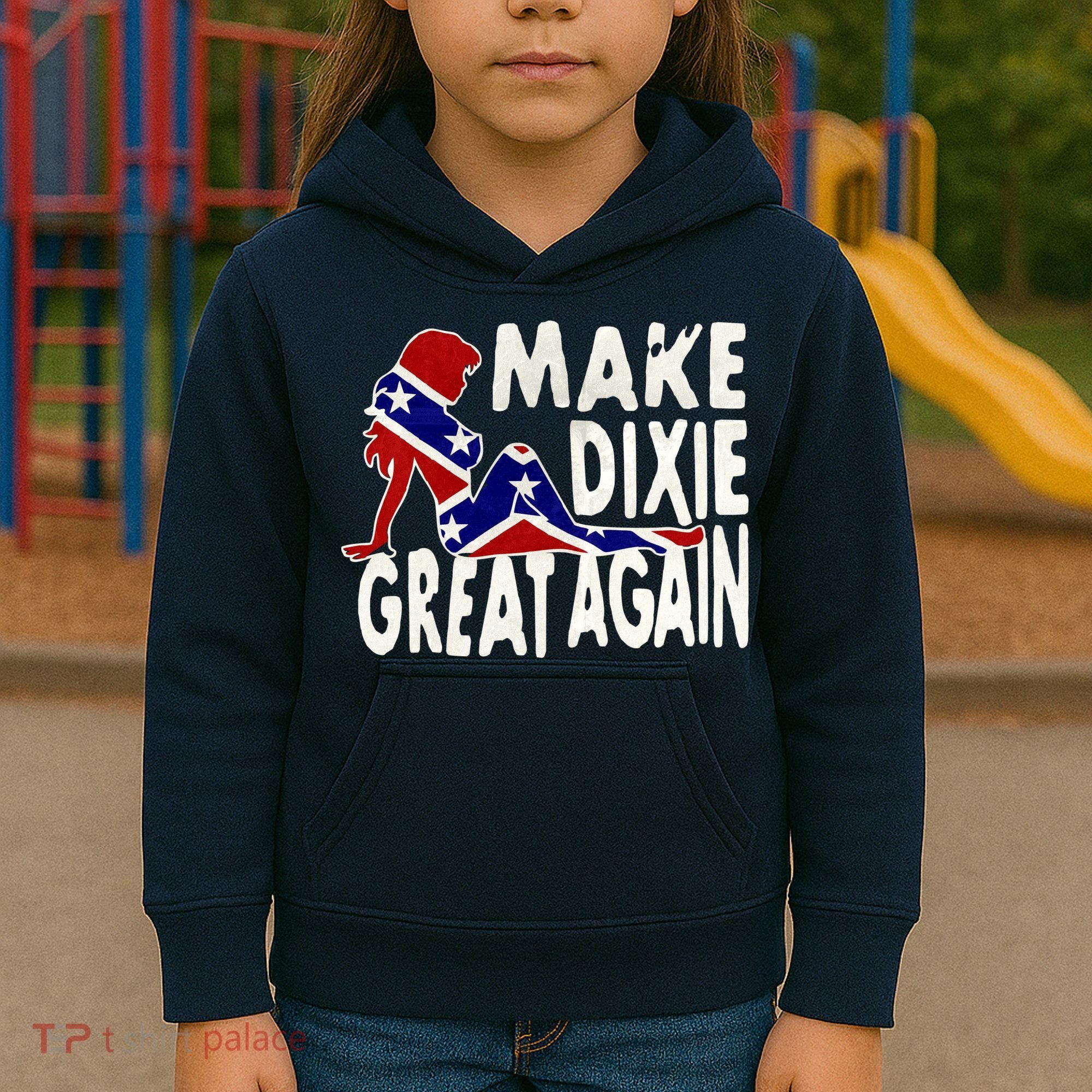 Make Dixie Great Again Civil War Flag Kids Hoodie