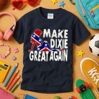 Make Dixie Great Again Civil War Flag Kids T-Shirt thumb 3