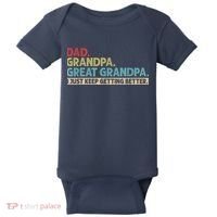 M.ens Dad Grandpa Great Grandpa I Just Keep Getting Better Baby Bodysuit thumb 0