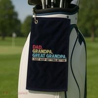 M.ens Dad Grandpa Great Grandpa I Just Keep Getting Better Golf Towel thumb 2