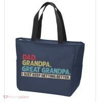 M.ens Dad Grandpa Great Grandpa I Just Keep Getting Better Tote Bag thumb 3