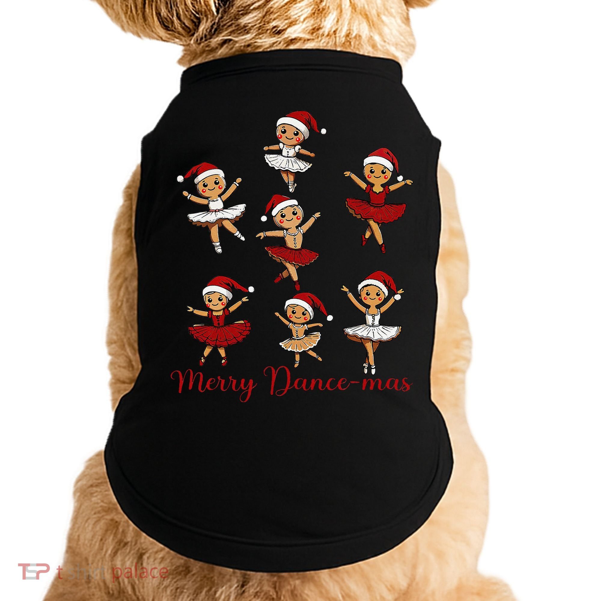 Merry Dancemas Gingerbread Dancer Ballet Christmas Doggie Tank
