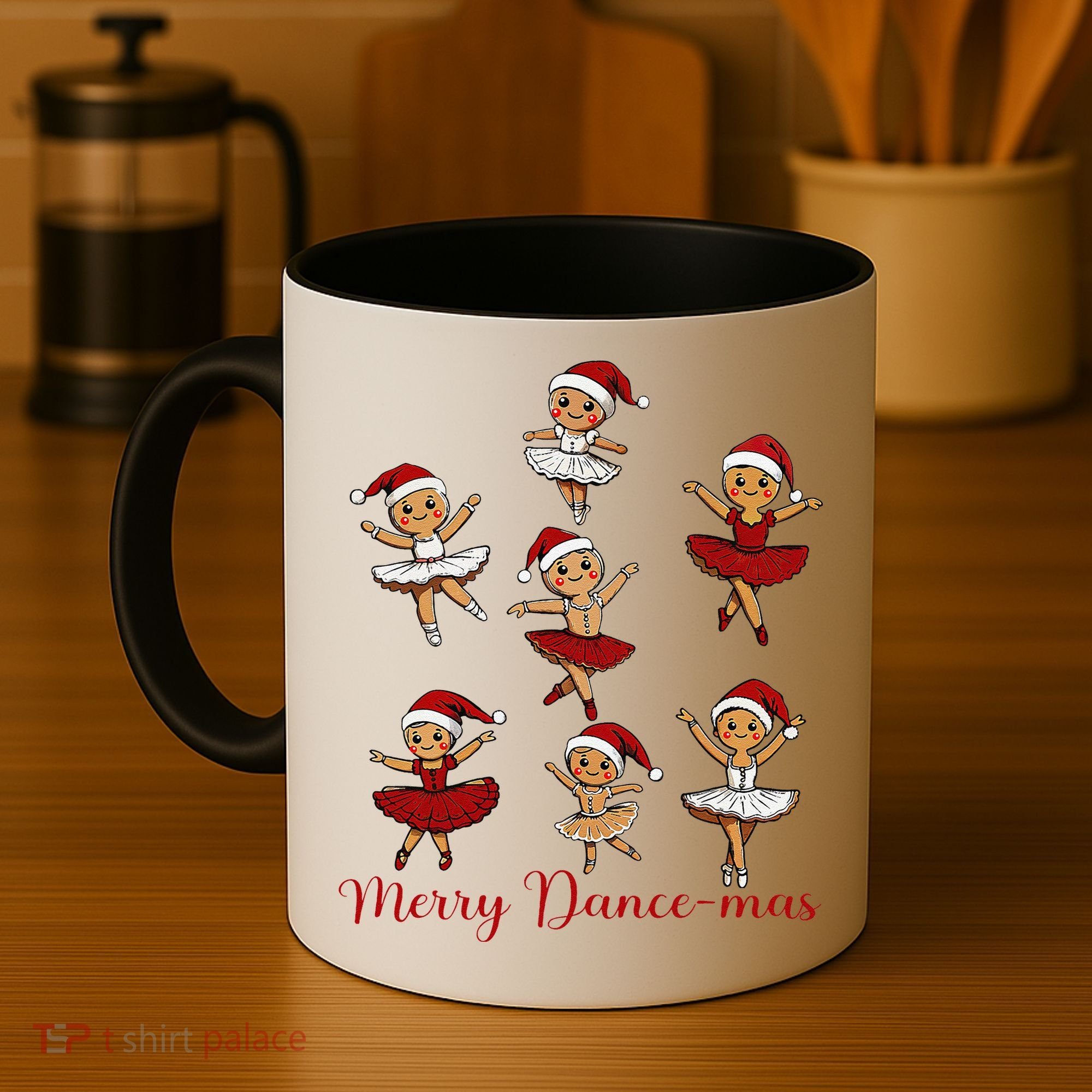 Merry Dancemas Gingerbread Dancer Ballet Christmas Coffee Mug
