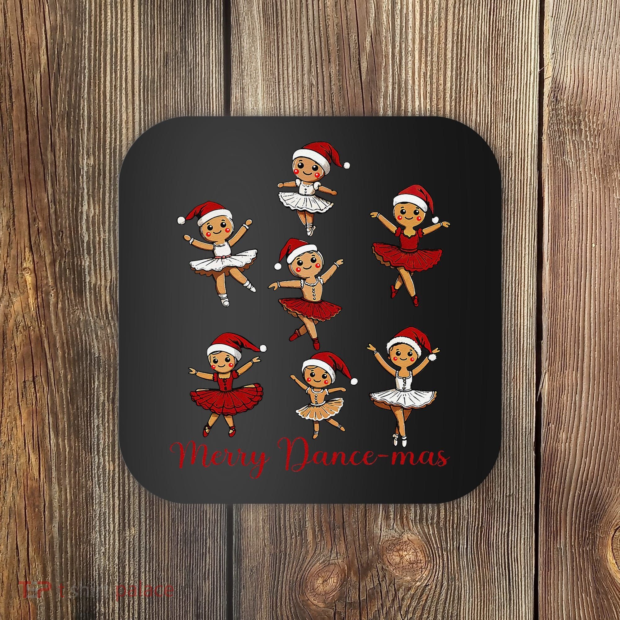 Merry Dancemas Gingerbread Dancer Ballet Christmas Coaster